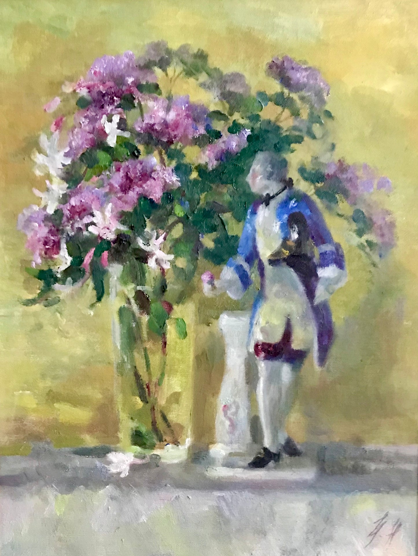 Cavalier avec jasmin et menthe