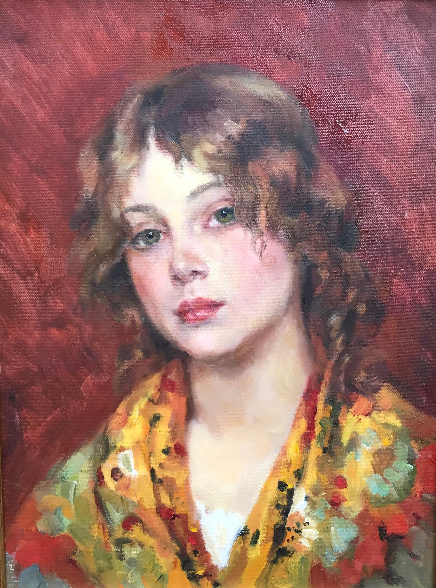 Study of painting by Eugene de Blaas (1843-1932) "Gypsy"