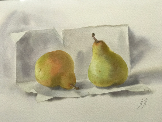 Pears on paper
